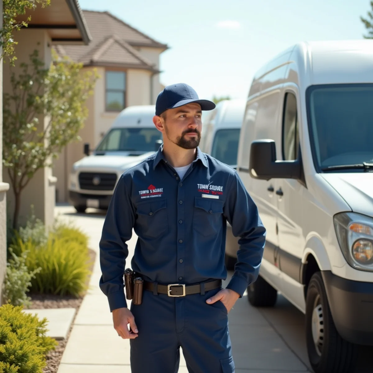 Town Square Plumbing Co headquarters and fleet in Southlake TX