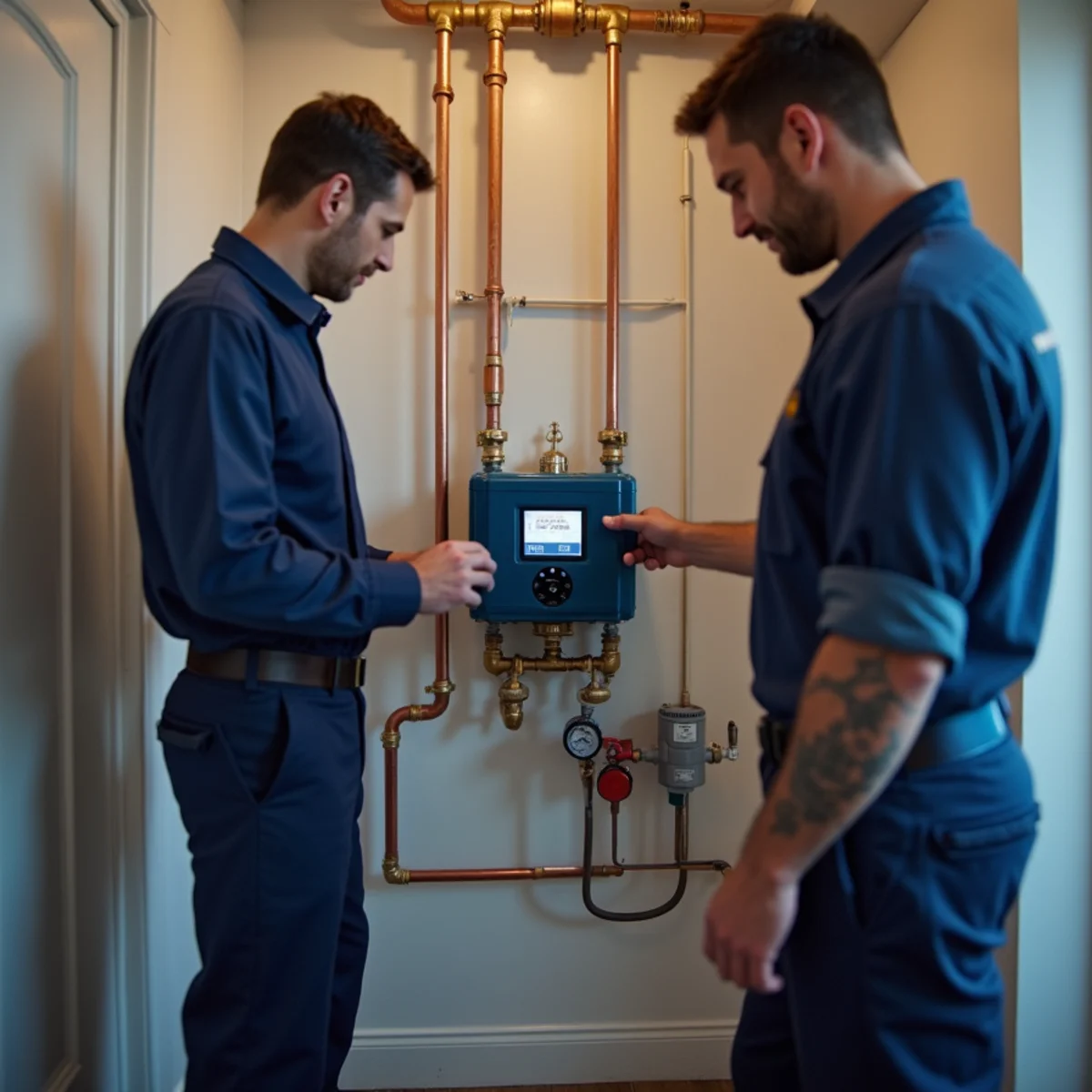 Recirculation pump and digital timer loop in custom mechanical room