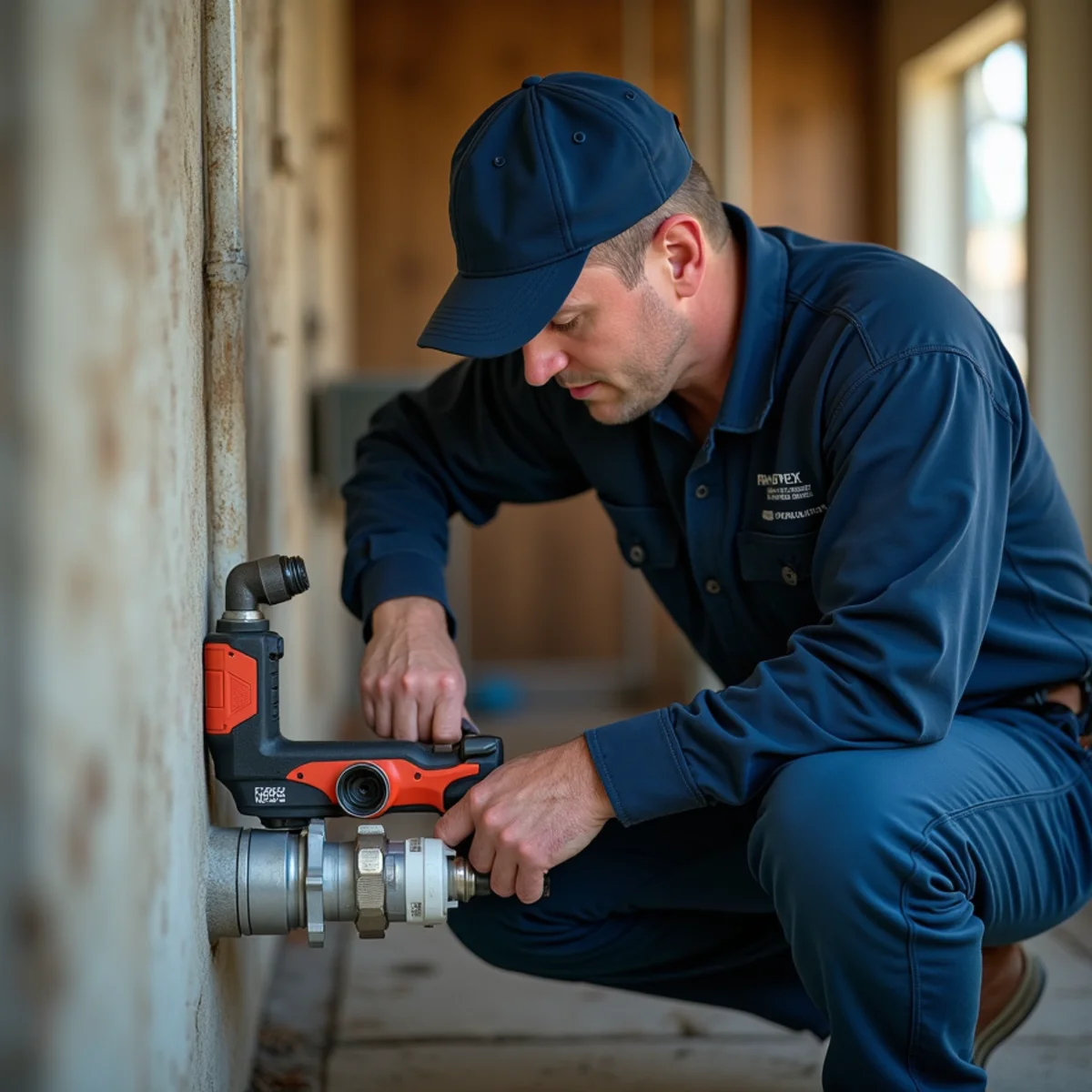 Precision burst pipe repair tooling and equipment in Southlake home