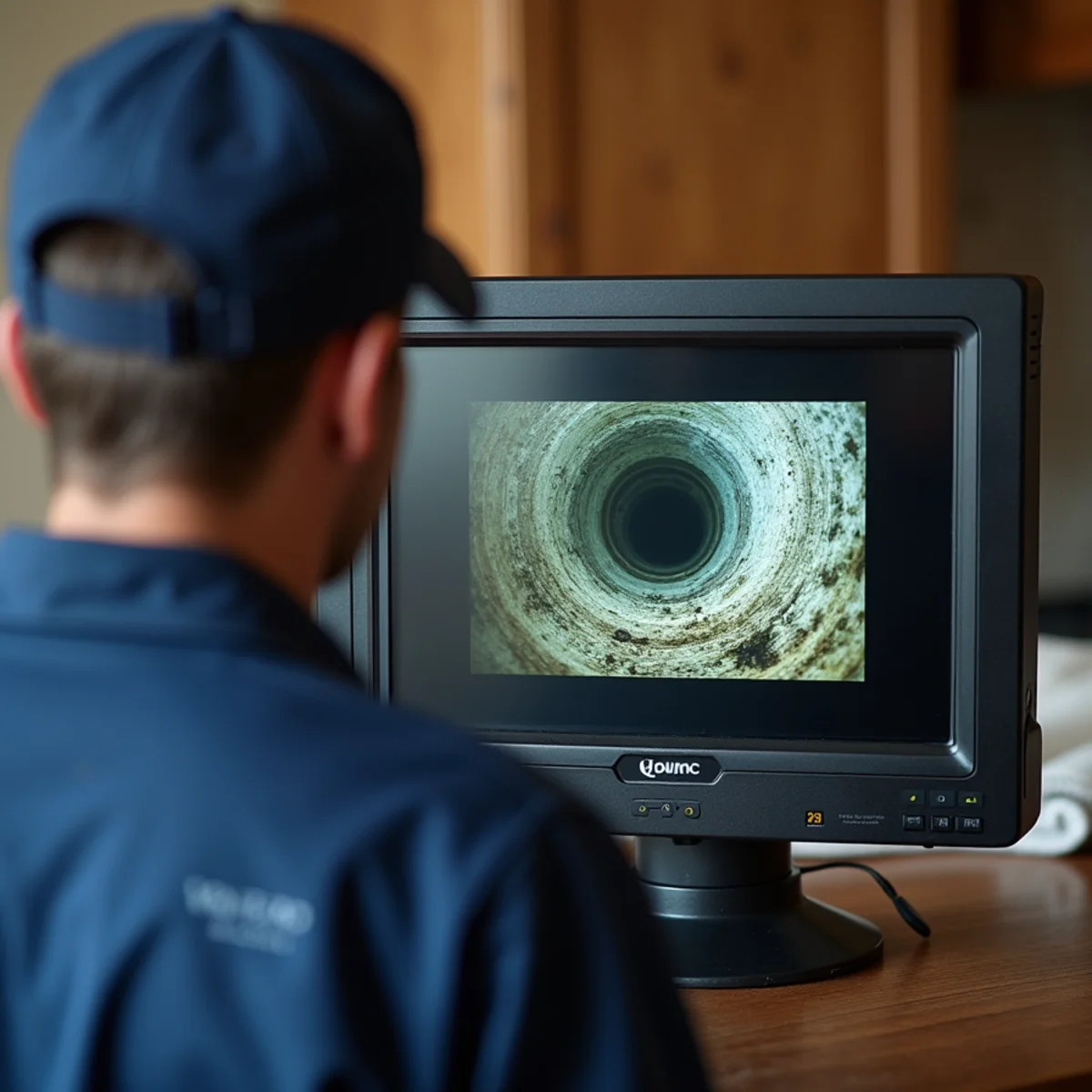 Master plumber performing drain cleaning diagnostics in Southlake TX
