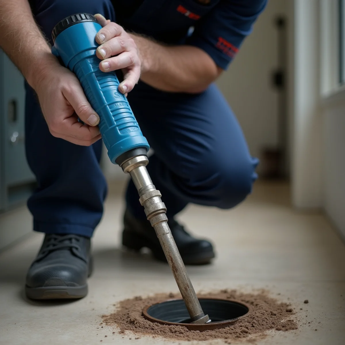 Precision drain cleaning tooling and equipment in Southlake home