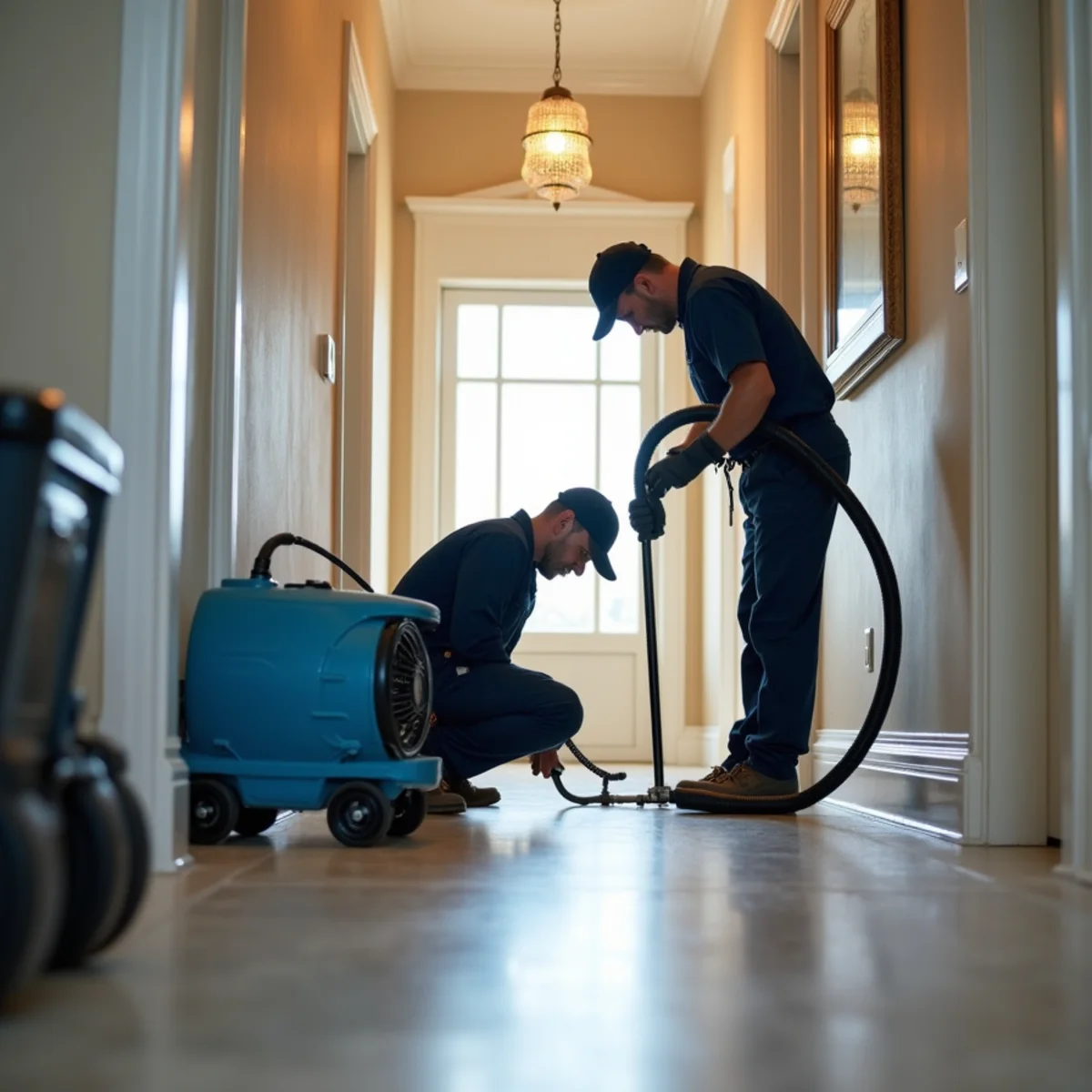 Precision flood & water damage plumbing tooling and equipment in Southlake home