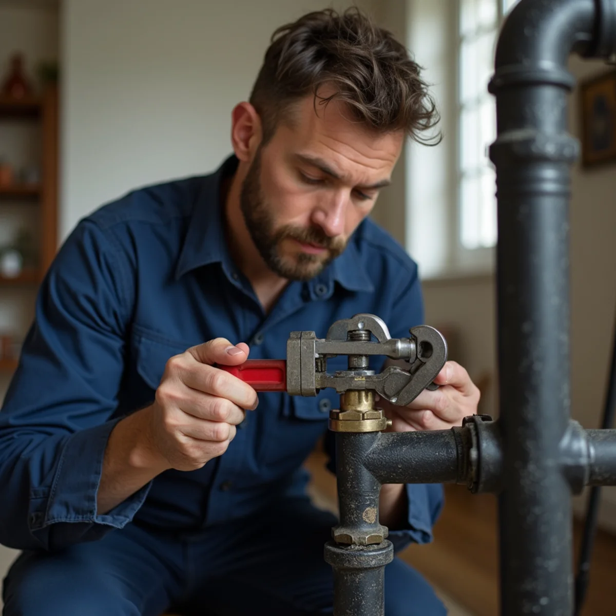 Precision emergency gas leak repair tooling and equipment in Southlake home