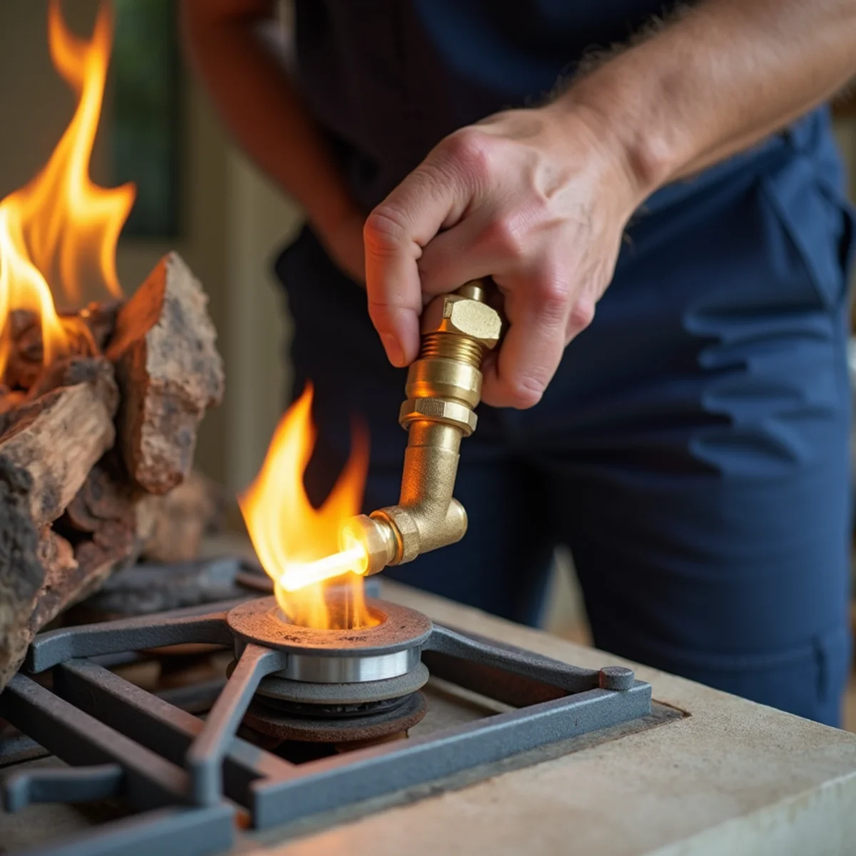 Precision gas line repair & installation tooling and equipment in Southlake home