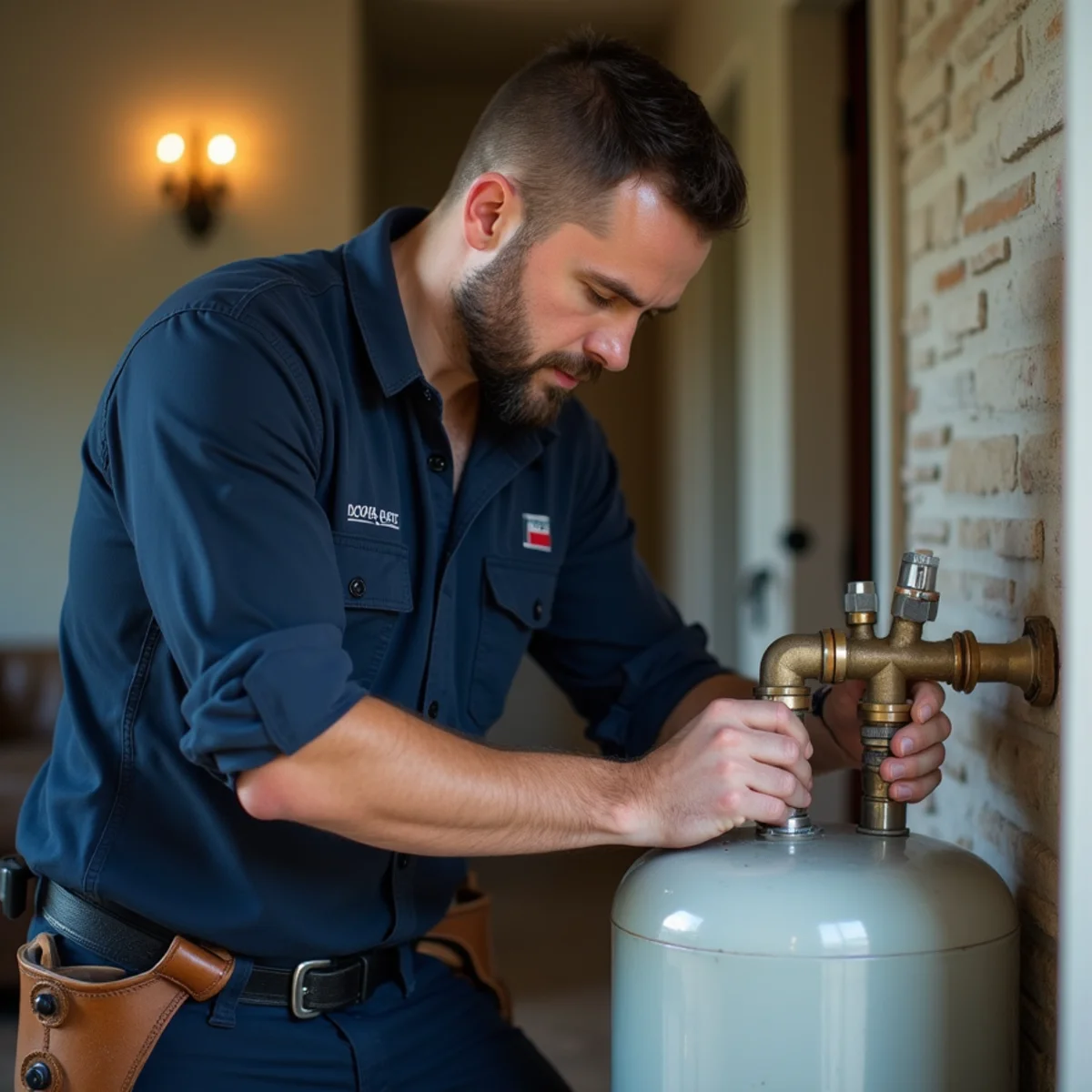 Town Square Plumbing master technician on site in Alvarado TX
