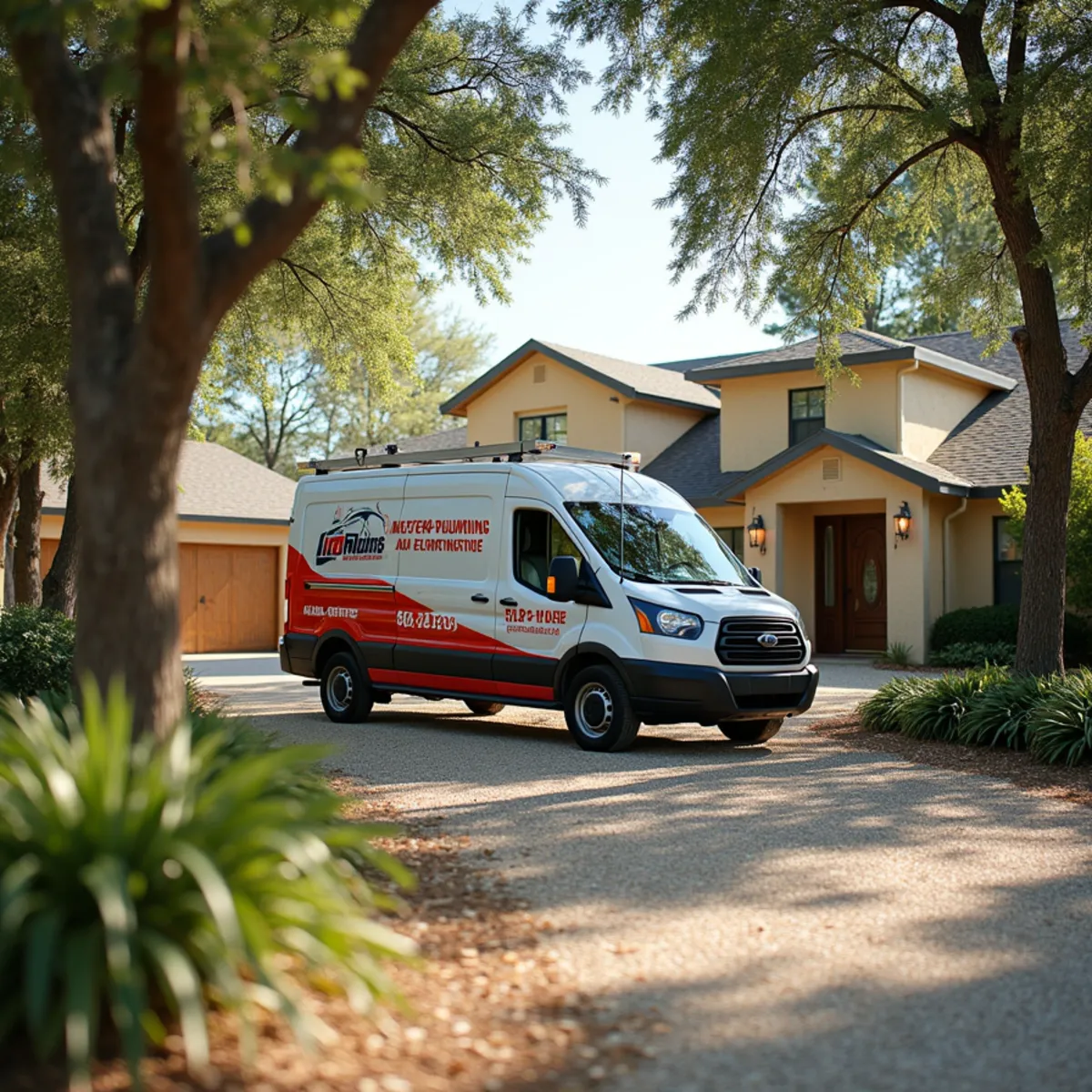 Town Square Plumbing Co service vehicle in Aurora TX