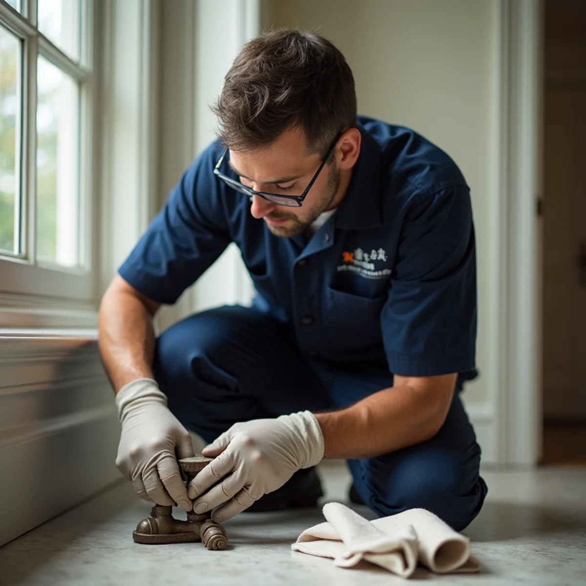 Town Square Plumbing master technician on site in Blue Mound TX