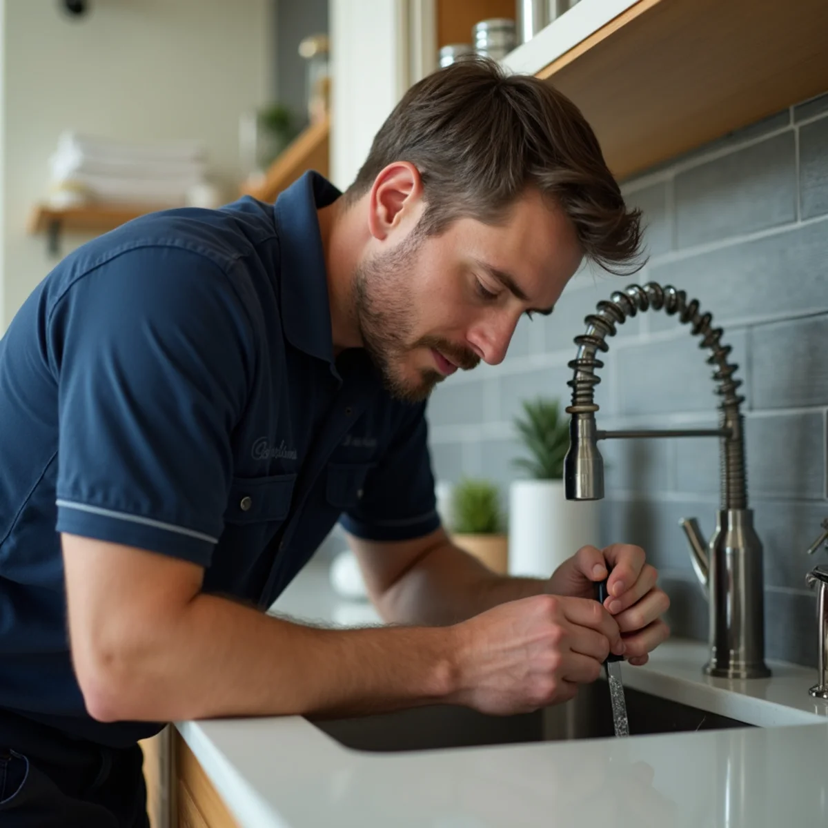 Town Square Plumbing master technician on site in Boyd TX