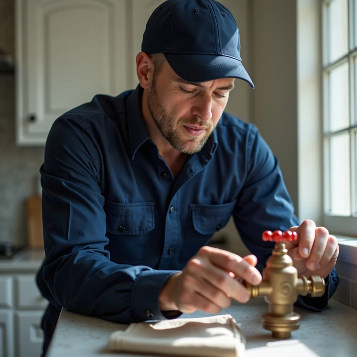 Town Square Plumbing master technician on site in Crowley TX