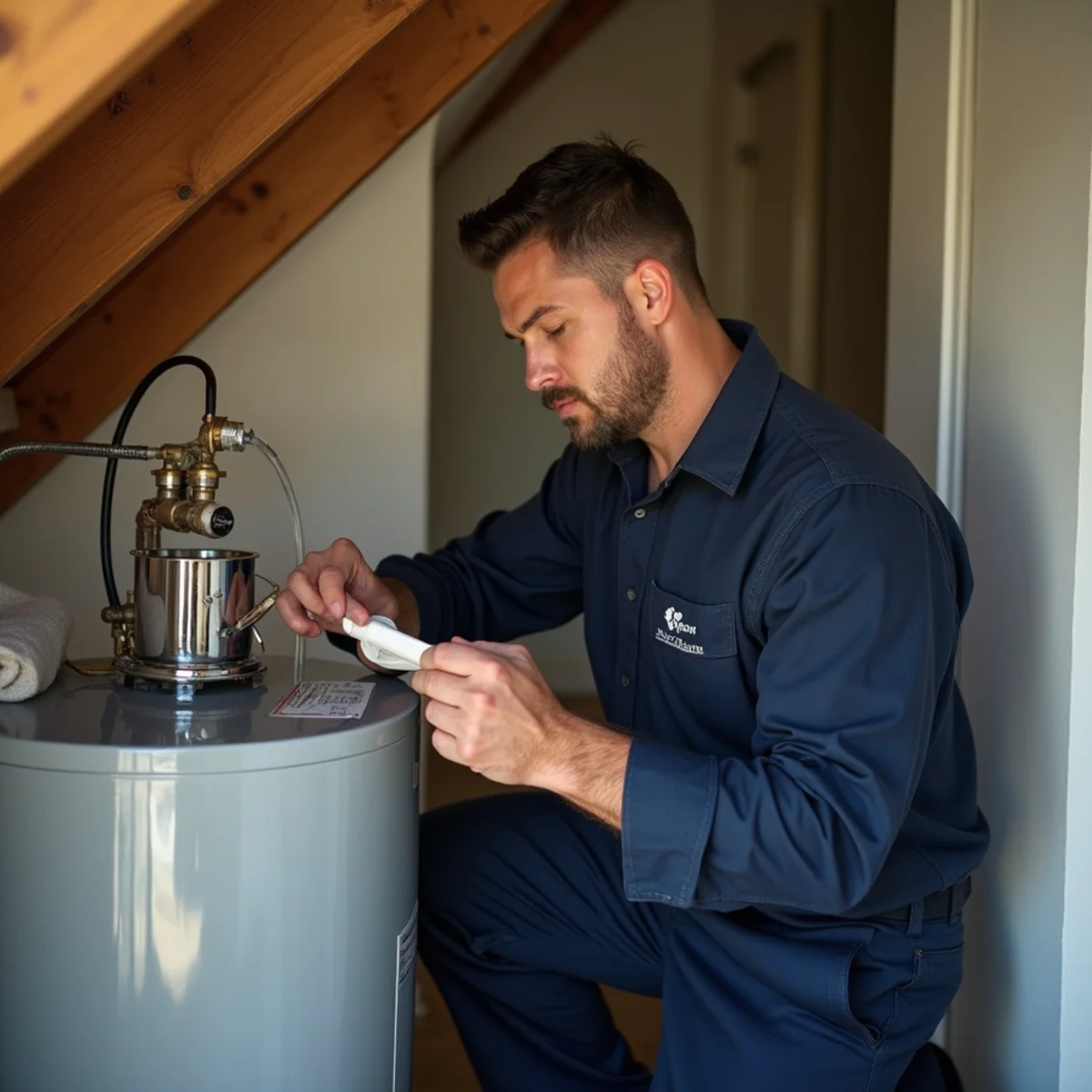 Town Square Plumbing master technician on site in Everman TX