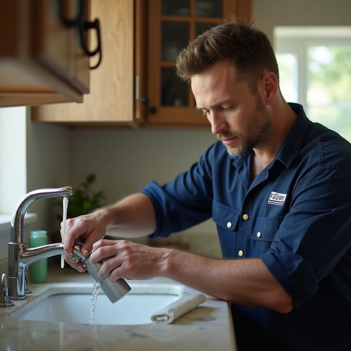 Town Square Plumbing master technician on site in Glen Rose TX