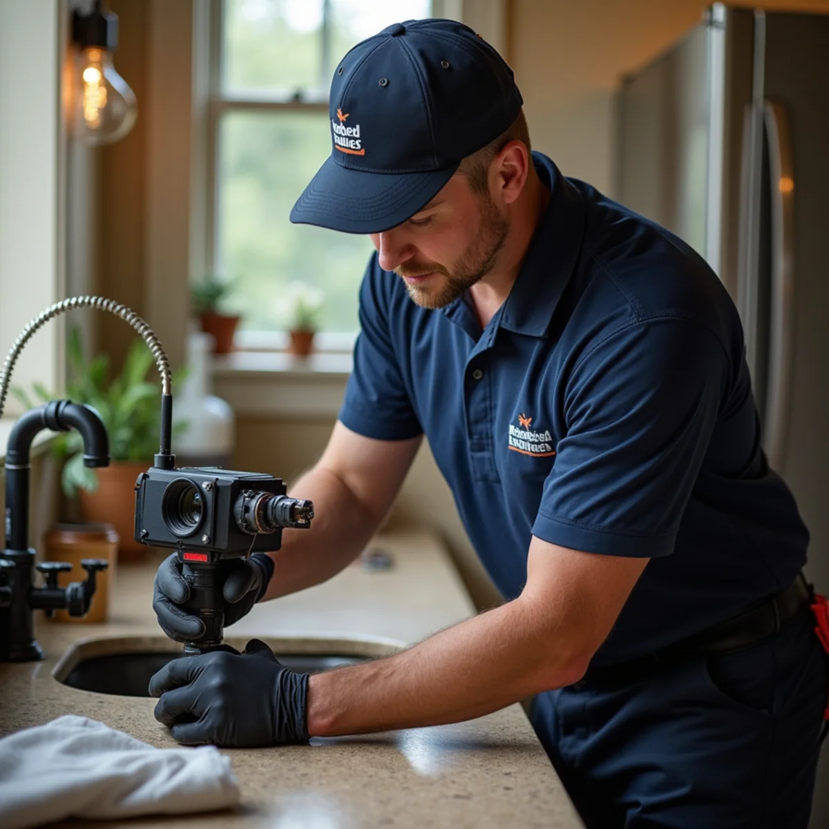 Town Square Plumbing master technician on site in Kennedale TX
