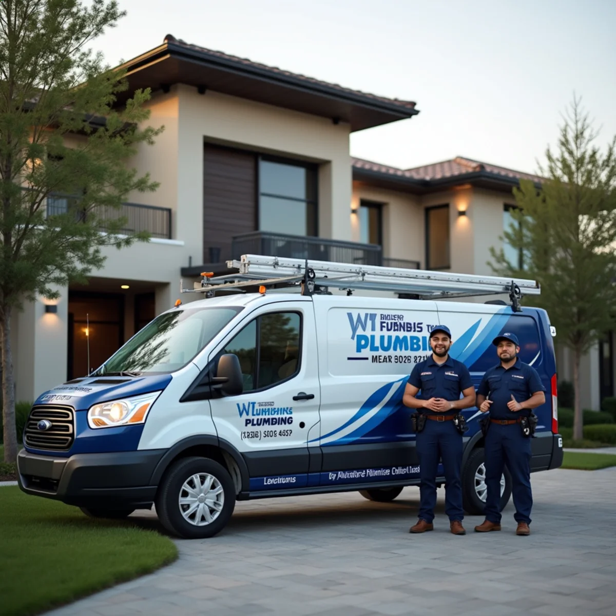 Town Square Plumbing Co service vehicle in Mansfield TX