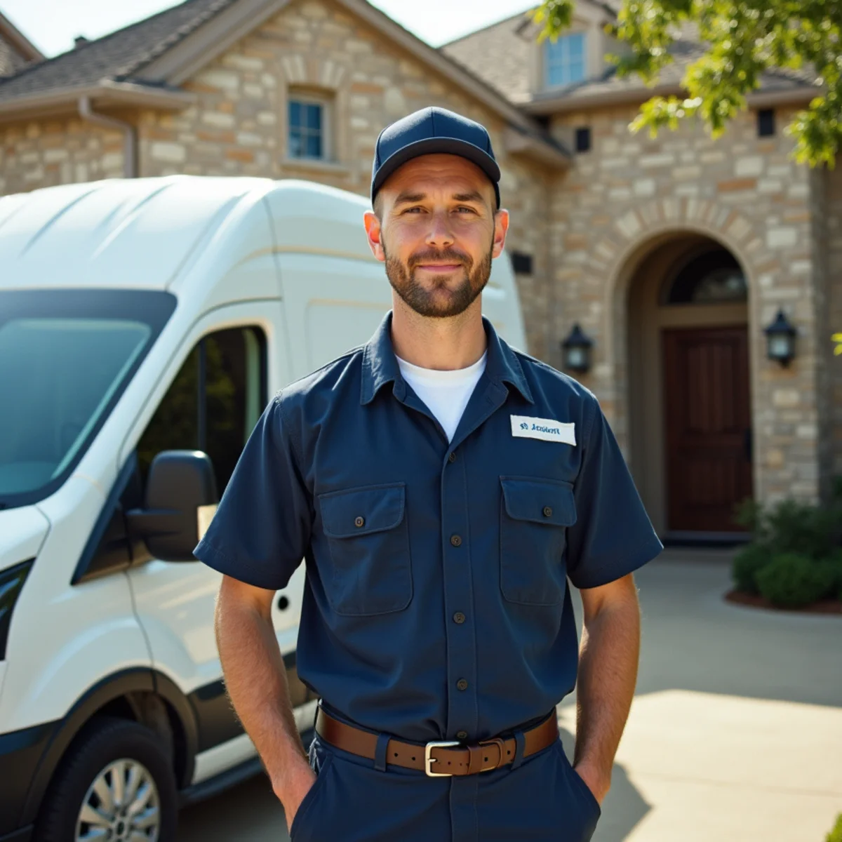 Town Square Plumbing Co service vehicle in Newark TX