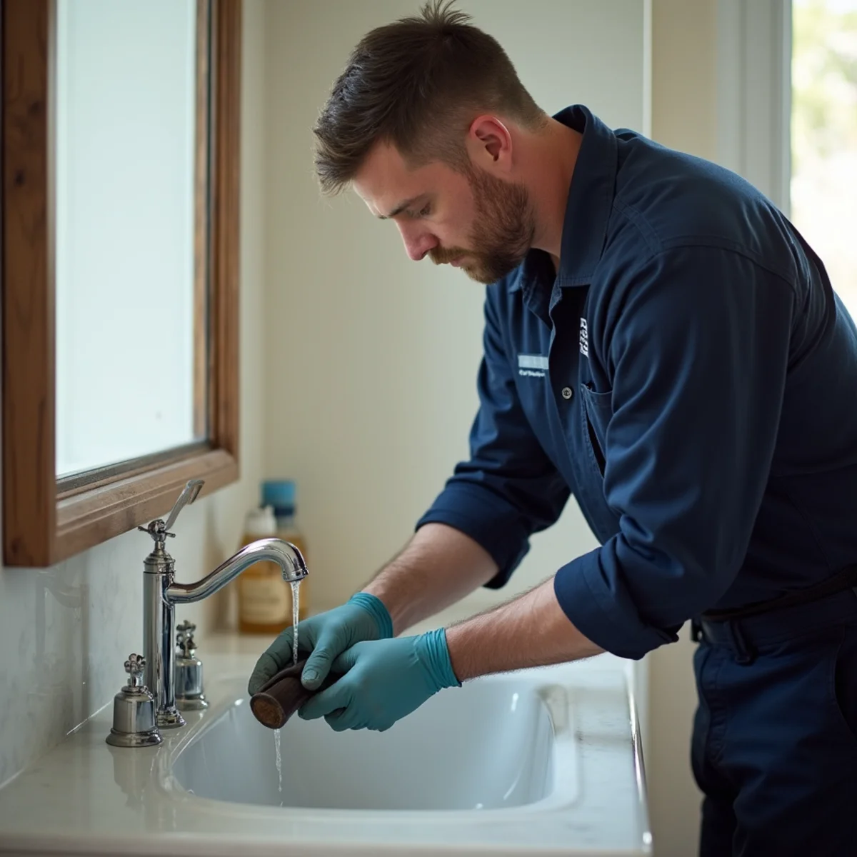 Town Square Plumbing master technician on site in Richland Hills TX