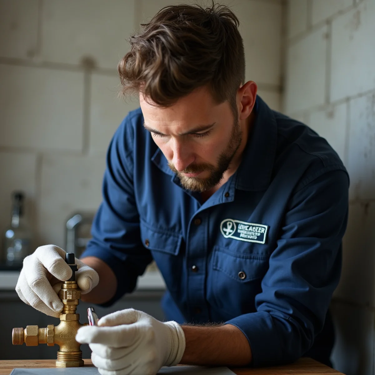 Town Square Plumbing master technician on site in River Oaks TX