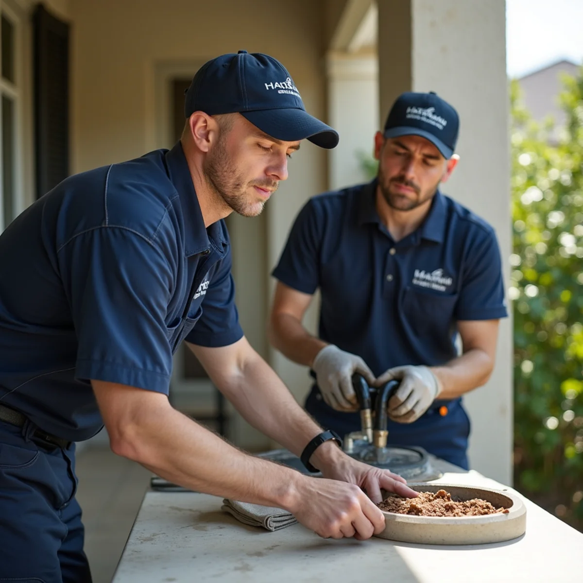 Town Square Plumbing master technician on site in Roanoke TX