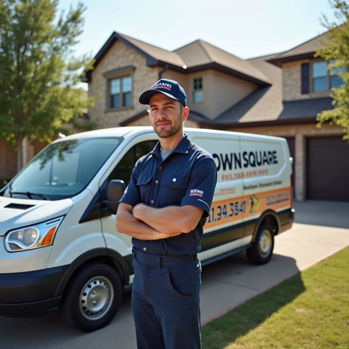 Town Square Plumbing Co service vehicle in Springtown TX