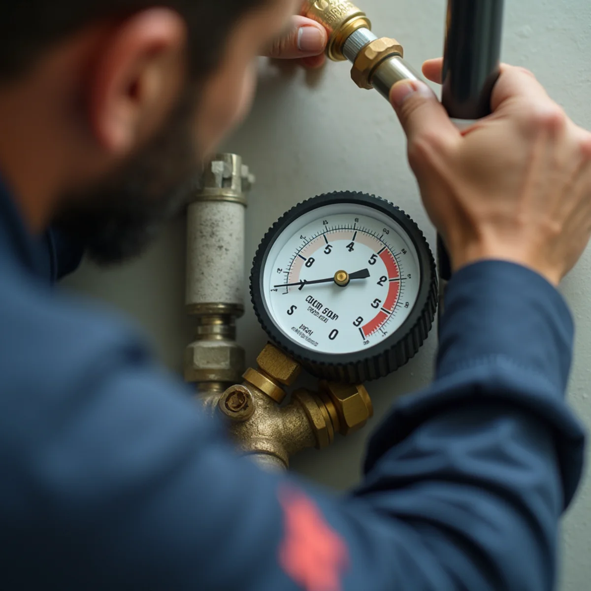 Master plumber performing slab leak detection & repair diagnostics in Southlake TX