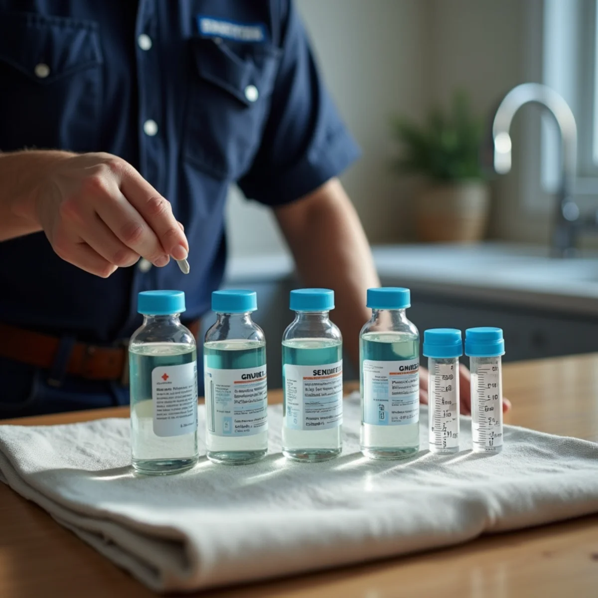 Master plumber performing water softener & filtration diagnostics in Southlake TX